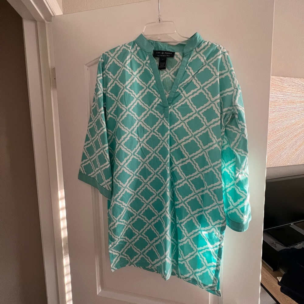 Cape Madras dress or bathing suit cover up, brand new, size small